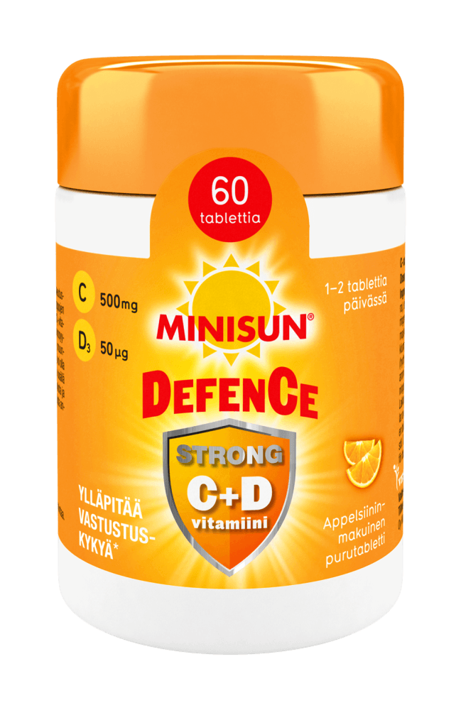 Minisun Defence Strong (C+D Vitamiini) - Apteekki 360 Helsinki - Verkkoapteekki