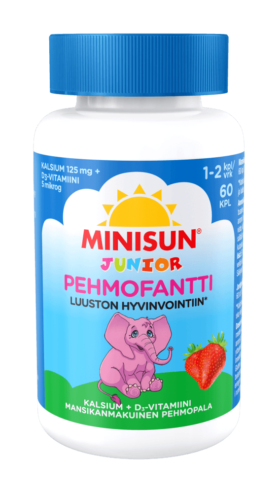 Minisun Pehmofantti Luusto Kalsium+D-Vitamiini lapselle - Apteekki 360 Helsinki - Verkkoapteekki