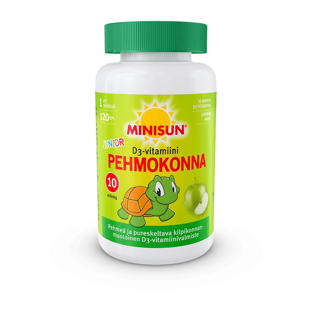 Minisun Pehmokonna Omena 10 mcg D-Vitamiini lapselle - Apteekki 360 Helsinki - Verkkoapteekki