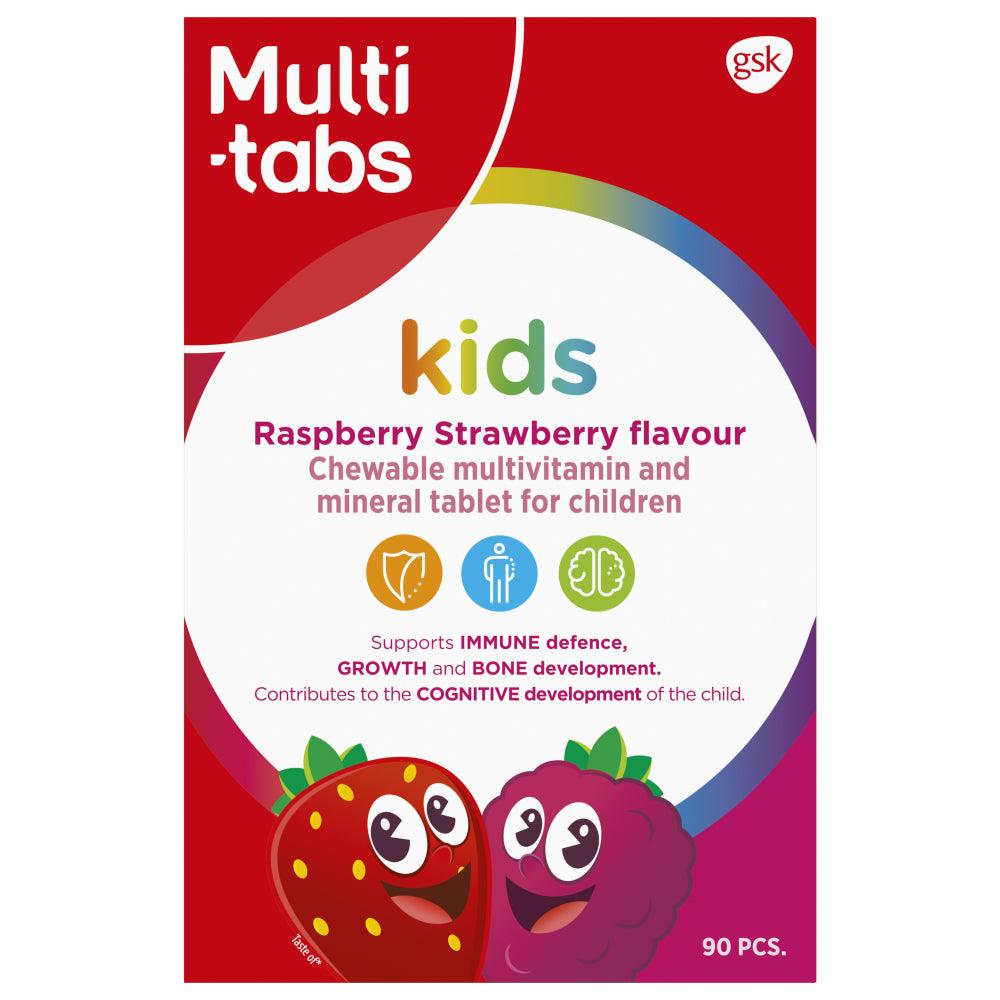 Multi-Tabs Kids Vadelma-Mansikka Monivitamiini - Apteekki 360 Helsinki - Verkkoapteekki