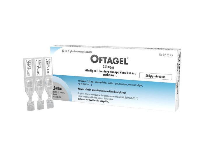 Oftagel 2,5 Mg/G Silmägeeli, Kerta-Annospakkaus - Apteekki 360 Helsinki - Verkkoapteekki