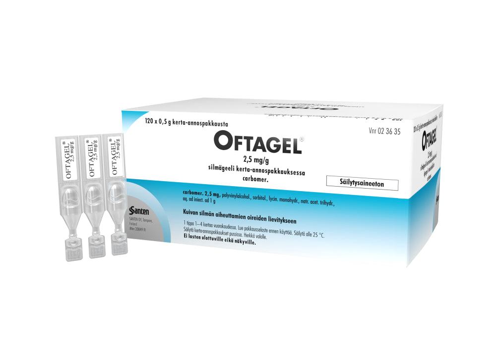 Oftagel 2,5 Mg/G Silmägeeli, Kerta-Annospakkaus - Apteekki 360 Helsinki - Verkkoapteekki