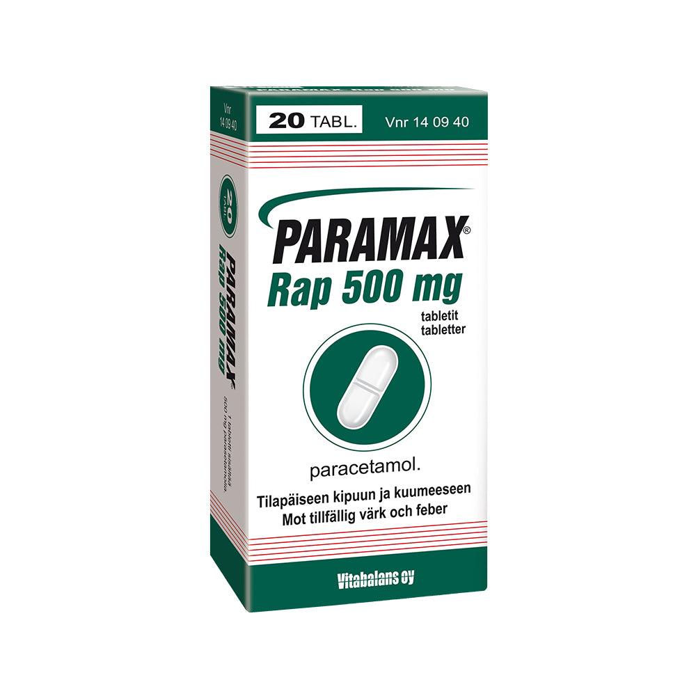 Paramax Rap 500 Mg Tabl - Apteekki 360 Helsinki - Verkkoapteekki