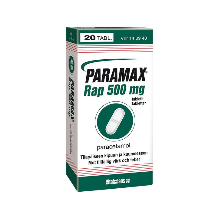 Paramax Rap 500 Mg Tabl - Apteekki 360 Helsinki - Verkkoapteekki