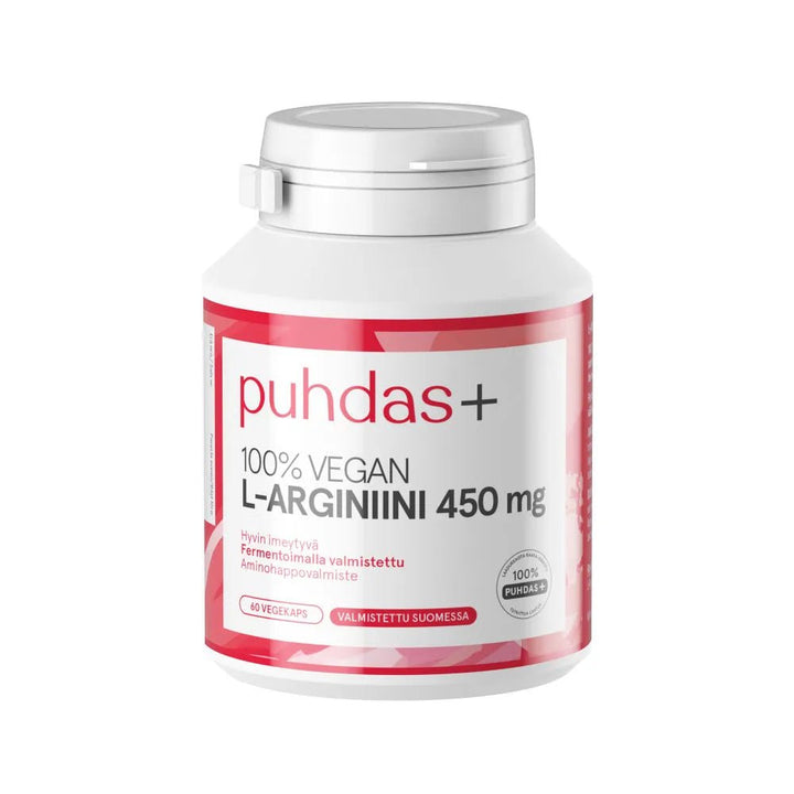 Puhdas+ L-Arginiini 450 Mg - Apteekki 360 Helsinki - Verkkoapteekki