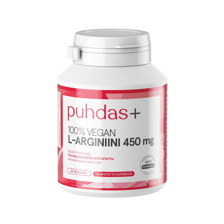 Puhdas+ L-Arginiini 450 Mg - Apteekki 360 Helsinki - Verkkoapteekki
