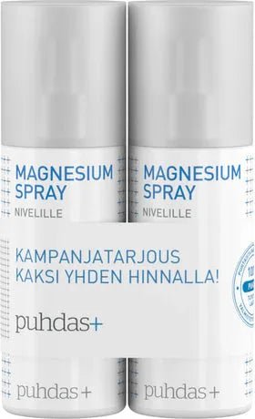 Puhdas+ Magnesium Spray Nivel Tupla Pakk - Apteekki 360 Helsinki - Verkkoapteekki