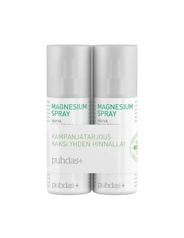Puhdas+ Magnesium Spray Vahva Tupla Pakkaus, 2 x 150 ml - Apteekki 360 Helsinki - Verkkoapteekki