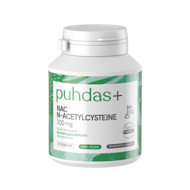Puhdas+ NAC (N-asetyylikysteiini), 300Mg - Apteekki 360 Helsinki - Verkkoapteekki