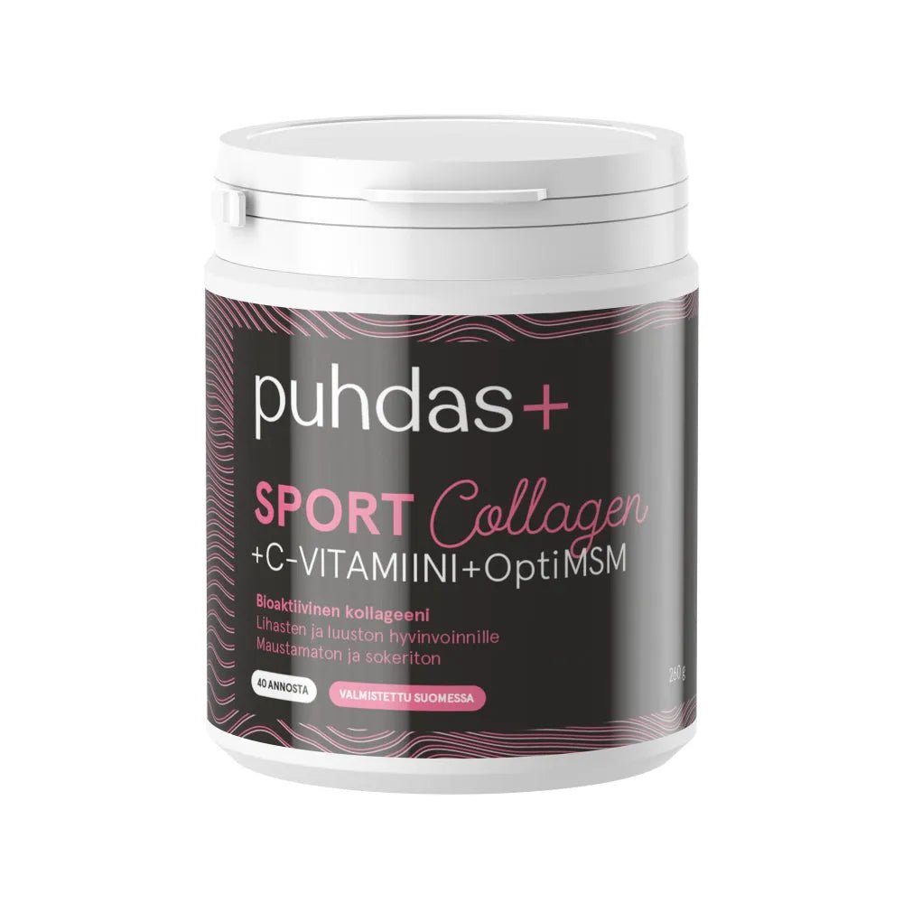 Puhdas+ Sport Collagen & C-Vitamiini & OptiMSM - Apteekki 360 Helsinki - Verkkoapteekki