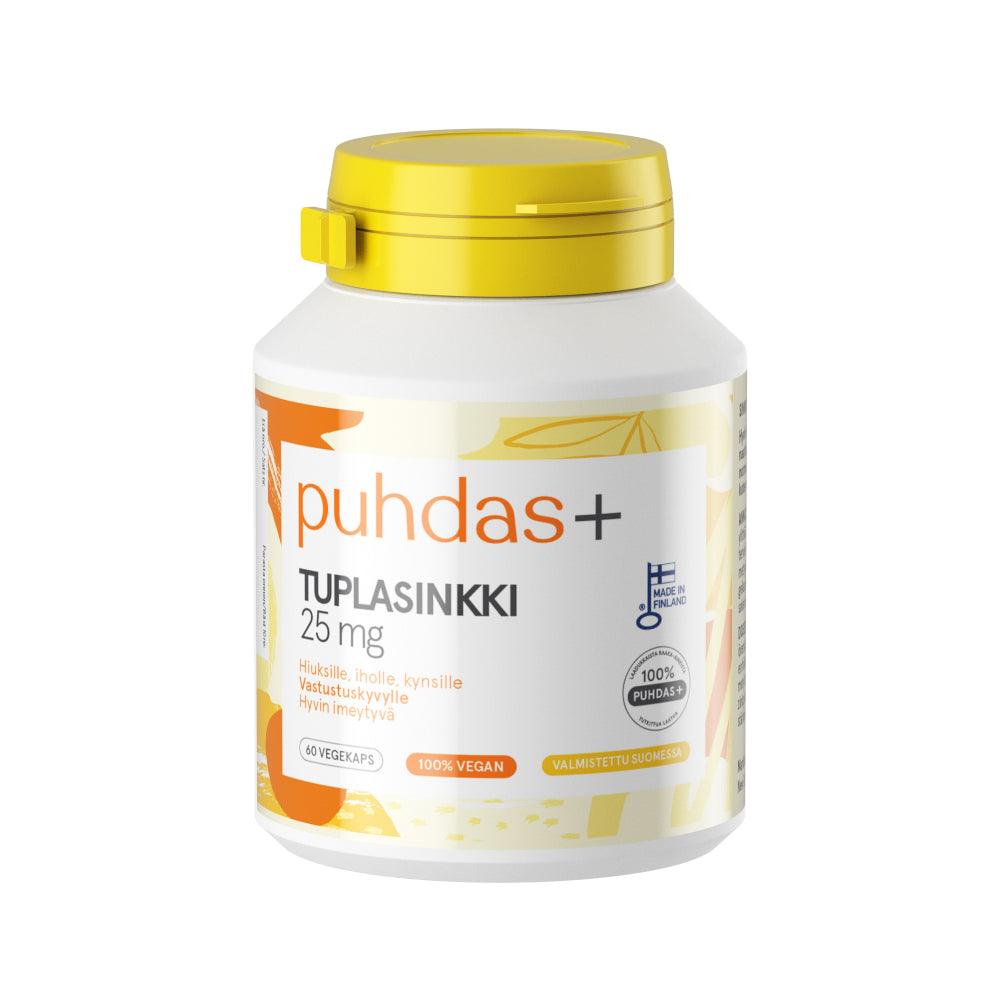 Puhdas+ Tuplasinkki 25Mg Vegekapseli - Apteekki 360 Helsinki - Verkkoapteekki