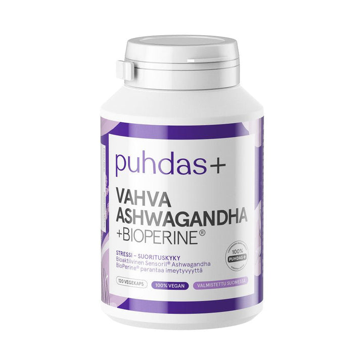 Puhdas+ Vahva Ashwagandha + Bioperine 150Mg - Apteekki 360 Helsinki - Verkkoapteekki