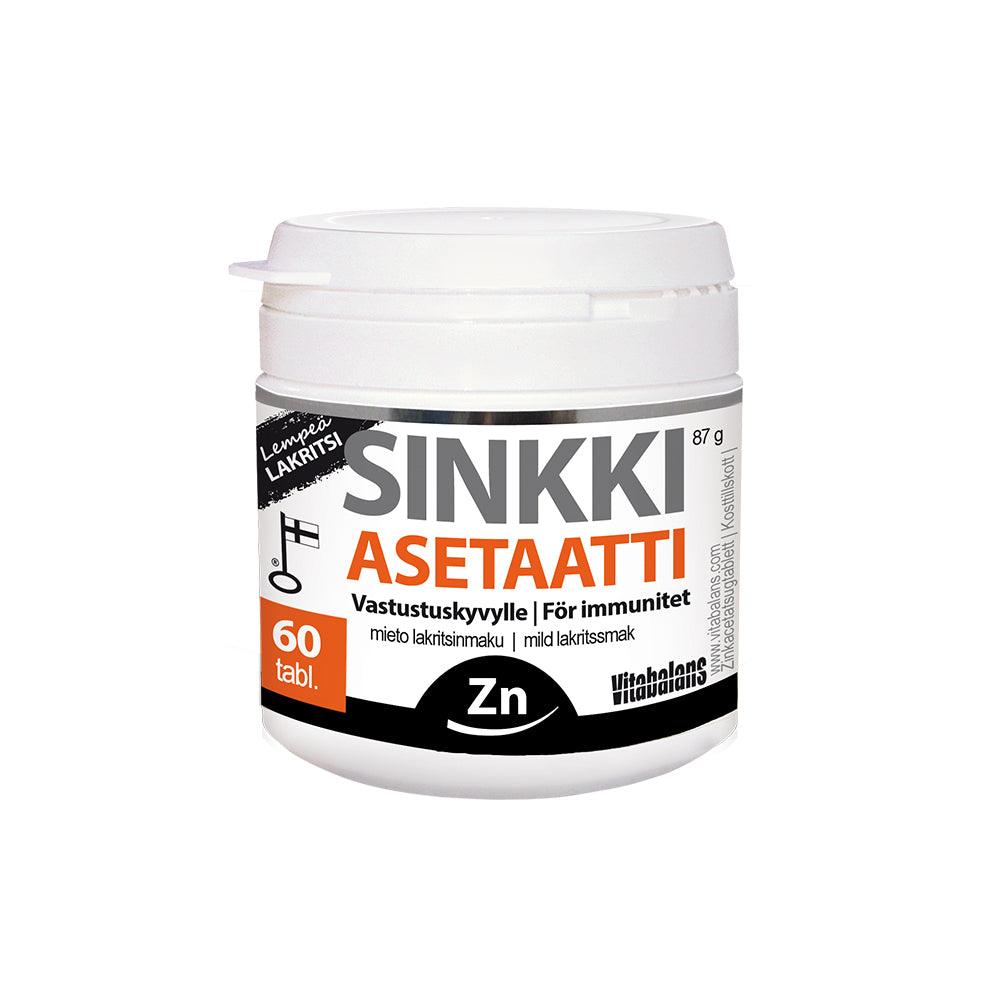 Sinkki Asetaatti Lakritsi - Apteekki 360 Helsinki - Verkkoapteekki
