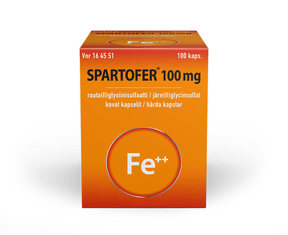 Spartofer 100 Mg Kaps, Kova - Apteekki 360 Helsinki - Verkkoapteekki