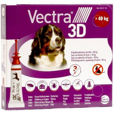 Vectra 3D 38,7 Mg/436 Mg/3175 Mg Paikallisvaleluliuos Koirille Yli 40 Kg - Apteekki 360 Helsinki - Verkkoapteekki