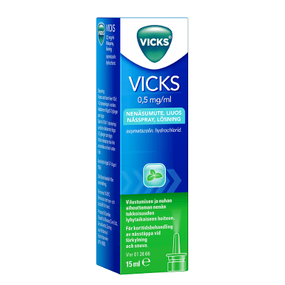 Vicks 0,5 Mg/Ml Nenäsumute, Liuos - Apteekki 360 Helsinki - Verkkoapteekki