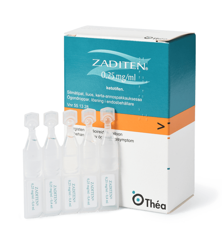 Zaditen 0,25 Mg/Ml Silmätipat, Liuos, Kerta-Annospakkaus - Apteekki 360 Helsinki - Verkkoapteekki