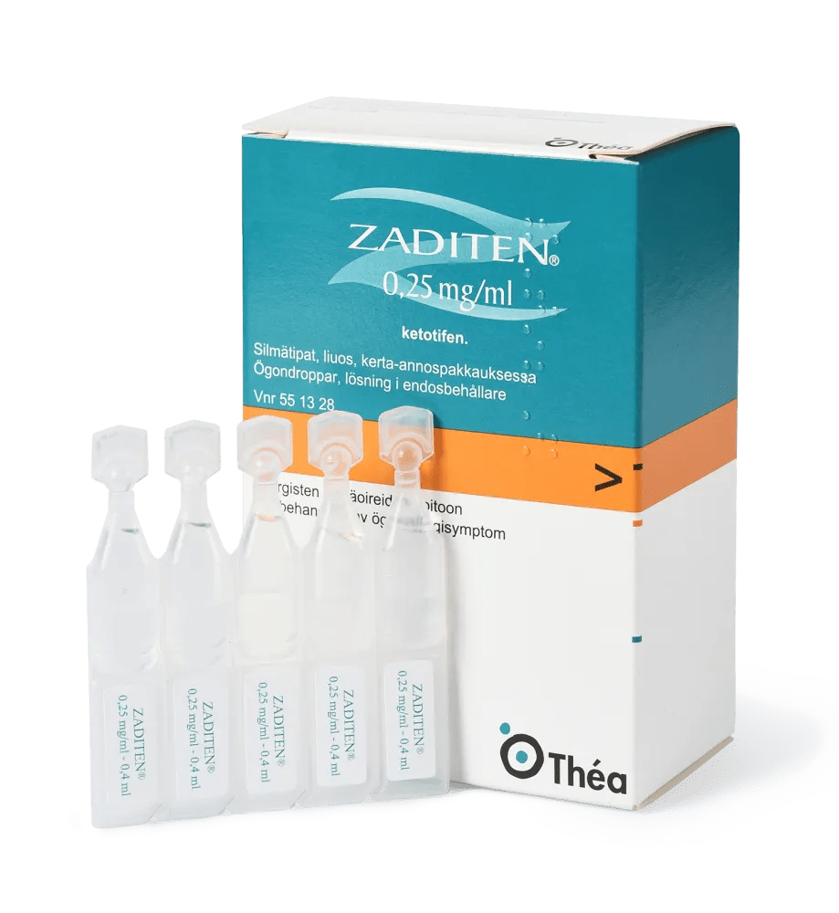 Zaditen 0,25 Mg/Ml Silmätipat, Liuos, Kerta-Annospakkaus - Apteekki 360 Helsinki - Verkkoapteekki