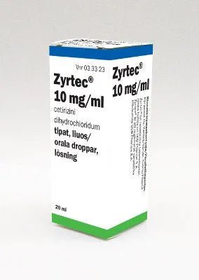 Zyrtec 10 mg/ml Tipat, Liuos