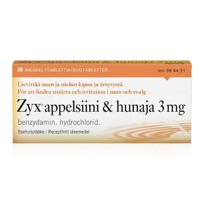 Zyx Appelsiini & Hunaja 2,68 Mg Imeskelytabl - Apteekki 360 Helsinki - Verkkoapteekki