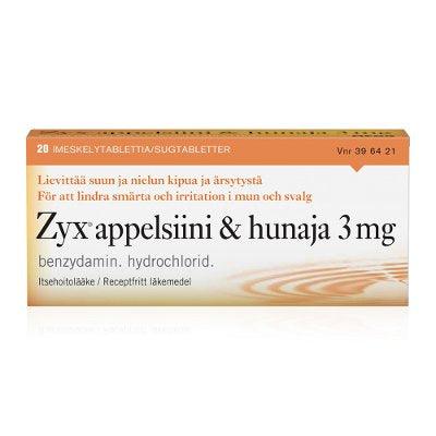 Zyx Appelsiini & Hunaja 2,68 Mg Imeskelytabl - Apteekki 360 Helsinki - Verkkoapteekki