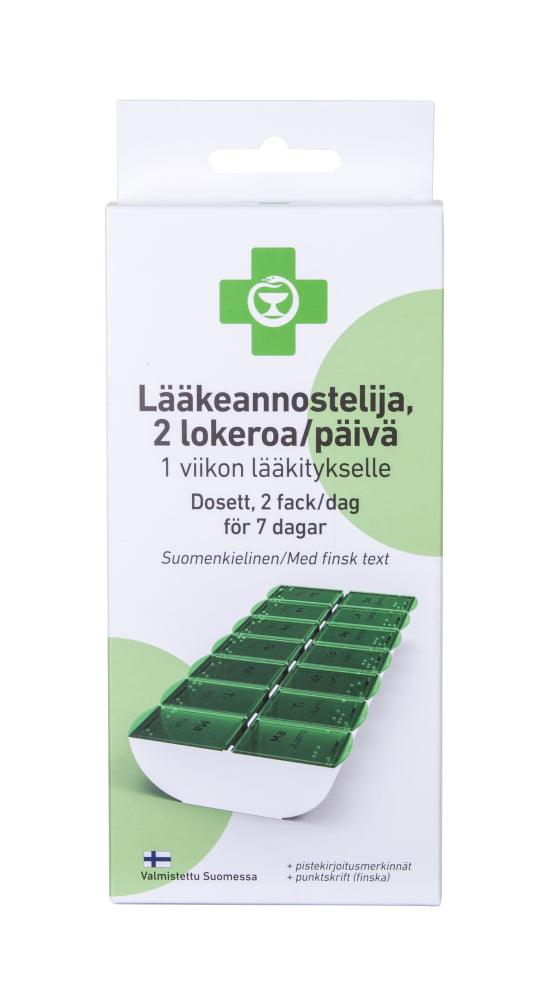 Apteekki Lääkeannostelija 2 Lokeroa/Päivä 1 Viikon Lääkitykselle - Apteekki 360 Helsinki - Verkkoapteekki