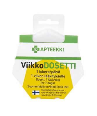 Apteekki Viikkodosetti 1 Lokero/Päivä - Apteekki 360 Helsinki - Verkkoapteekki