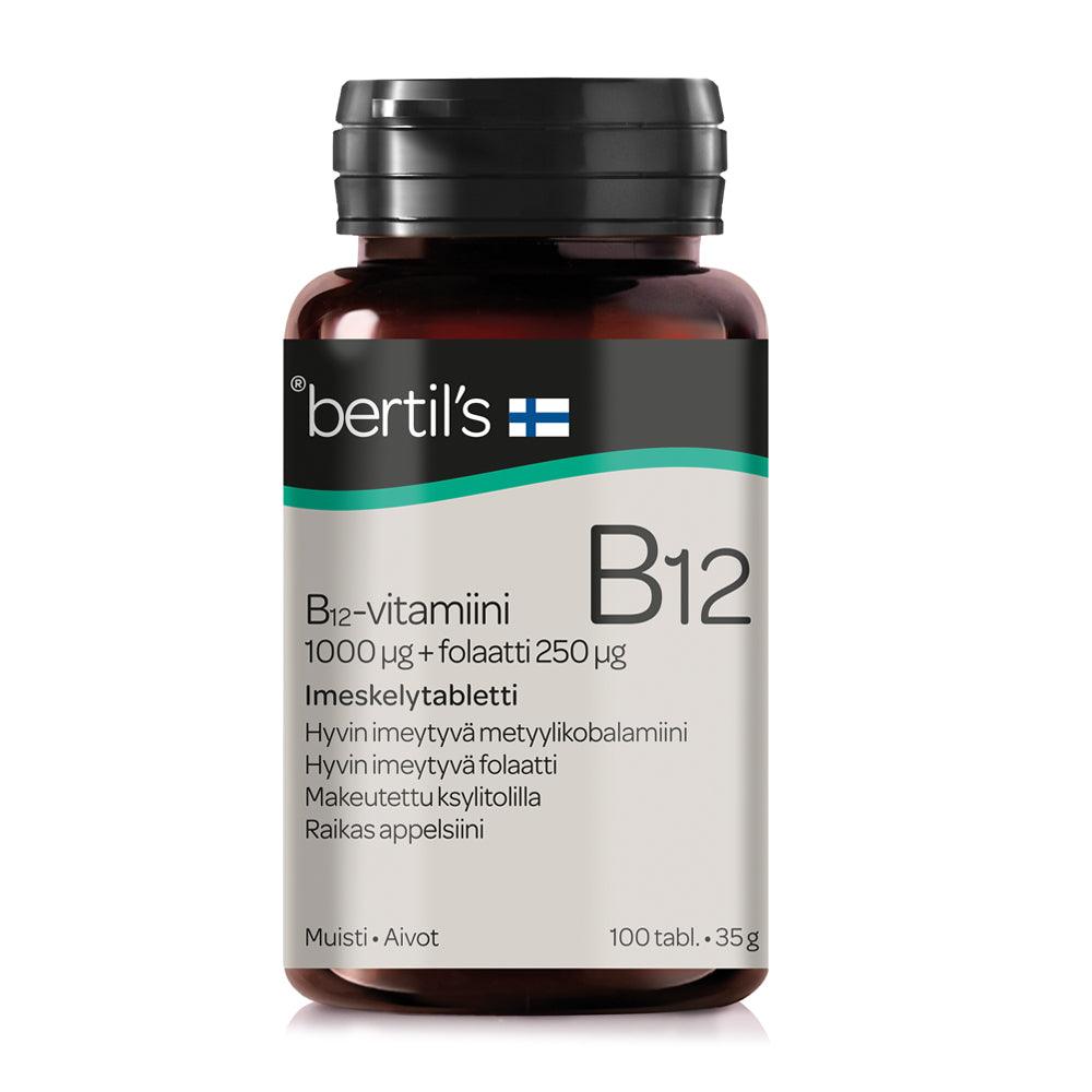 Bertils B12-Vitamiini + Folaatti - Apteekki 360 Helsinki - Verkkoapteekki