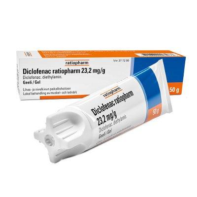 Diclofenac Ratiopharm 23,2 Mg/G Geeli - Apteekki 360 Helsinki - Verkkoapteekki