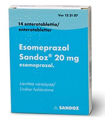 Esomeprazol Sandoz 20 Mg Enterotabl - Apteekki 360 Helsinki - Verkkoapteekki