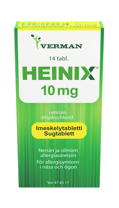 Heinix 10 Mg Imeskelytabl - Apteekki 360 Helsinki - Verkkoapteekki