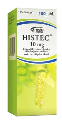 Histec 10 Mg Tabl, Kalvopääll - Apteekki 360 Helsinki - Verkkoapteekki