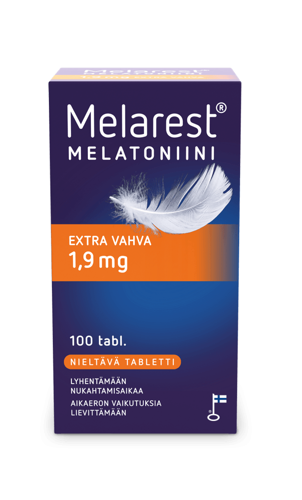 Melarest Melatoniini Extra Vahva Nieltävä 1,9 Mg, 30 Tabl, 100 Tabl - Apteekki 360 Helsinki - Verkkoapteekki