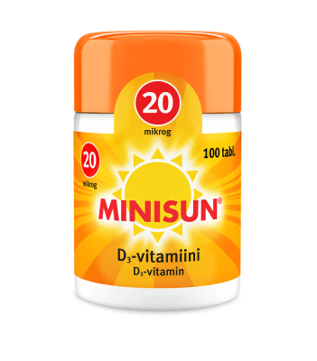 Minisun D-Vitamiini 20 Mikrog - Apteekki 360 Helsinki - Verkkoapteekki