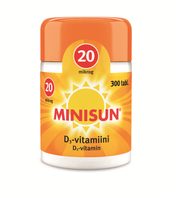 Minisun D-Vitamiini 20 Mikrog - Apteekki 360 Helsinki - Verkkoapteekki