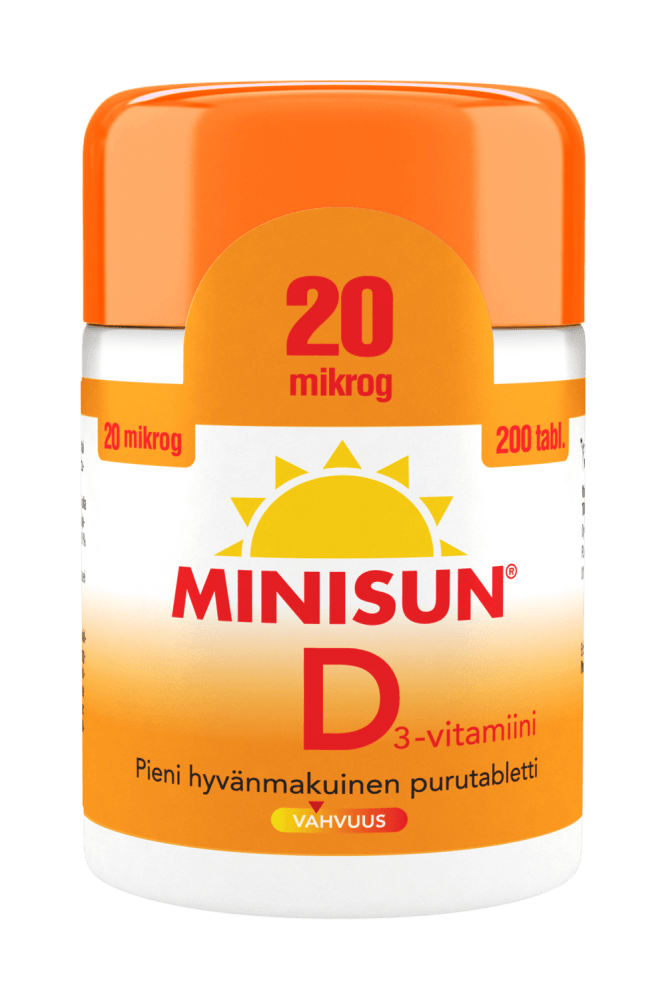 Minisun D-Vitamiini 20 Mikrog - Apteekki 360 Helsinki - Verkkoapteekki