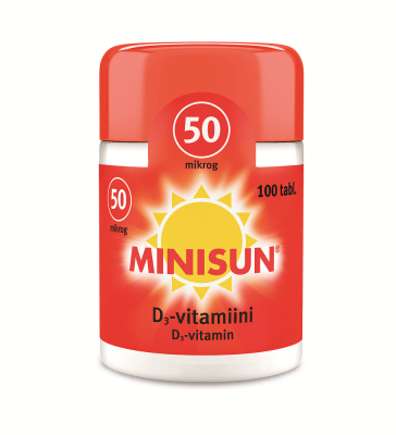 Minisun D-Vitamiini 50 Mikrog - Apteekki 360 Helsinki - Verkkoapteekki