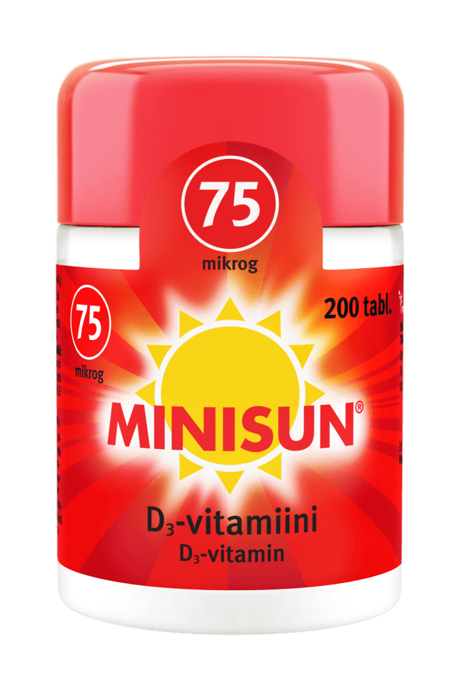 Minisun D-Vitamiini 75 Mikrog - Apteekki 360 Helsinki - Verkkoapteekki