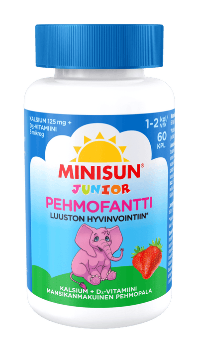 Minisun Pehmofantti Luusto Kalsium+D-Vitamiini - Apteekki 360 Helsinki - Verkkoapteekki