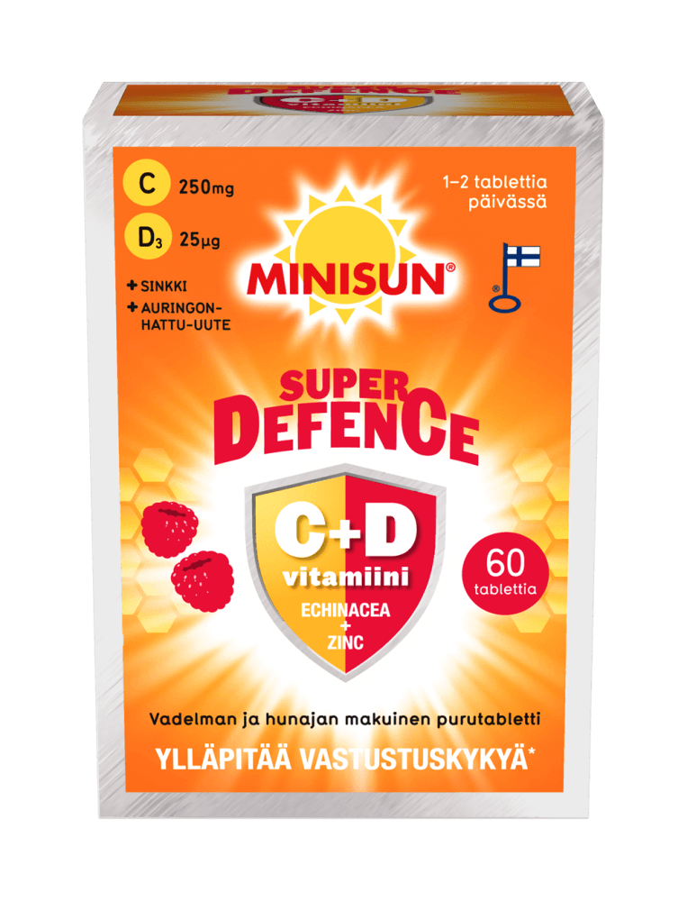 Minisun Super Defence Vadelma-Hunaja - Apteekki 360 Helsinki - Verkkoapteekki