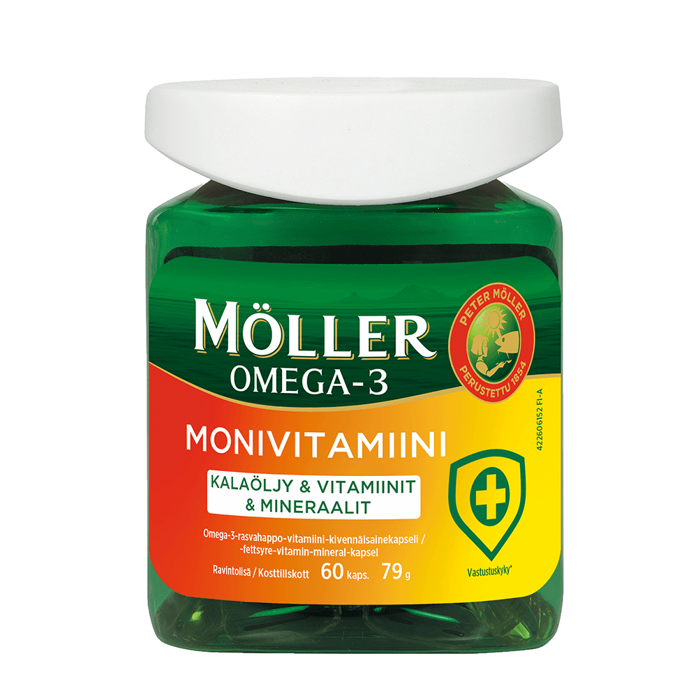 Möller Omega-3 Monivitamiini - Apteekki 360 Helsinki - Verkkoapteekki