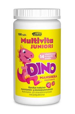 Multivita Juniori Dino Mansikka - Apteekki 360 Helsinki - Verkkoapteekki