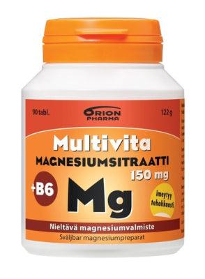 Multivita Magnesiumsitraatti+B6 150Mg - Apteekki 360 Helsinki - Verkkoapteekki
