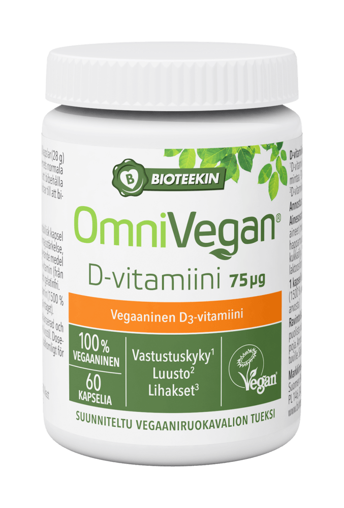 Omnivegan D-Vitamiini 75 Mikrog - Apteekki 360 Helsinki - Verkkoapteekki