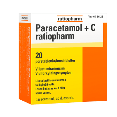 Paracetamol+C Ratiopharm 200 Mg/500 Mg Poretabl - Apteekki 360 Helsinki - Verkkoapteekki