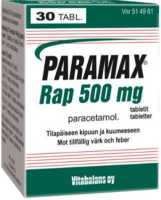 Paramax Rap 500 Mg Tabl - Apteekki 360 Helsinki - Verkkoapteekki