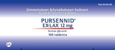 Pursennid Ex-Lax 12 Mg Tabl, Päällystetty - Apteekki 360 Helsinki - Verkkoapteekki