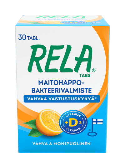 Rela Tabs Uusi Appelsiini + D3 - Apteekki 360 Helsinki - Verkkoapteekki