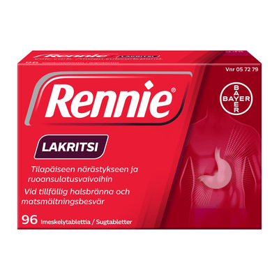 Rennie Lakritsi 80 Mg/680 Mg Imeskelytabl - Apteekki 360 Helsinki - Verkkoapteekki