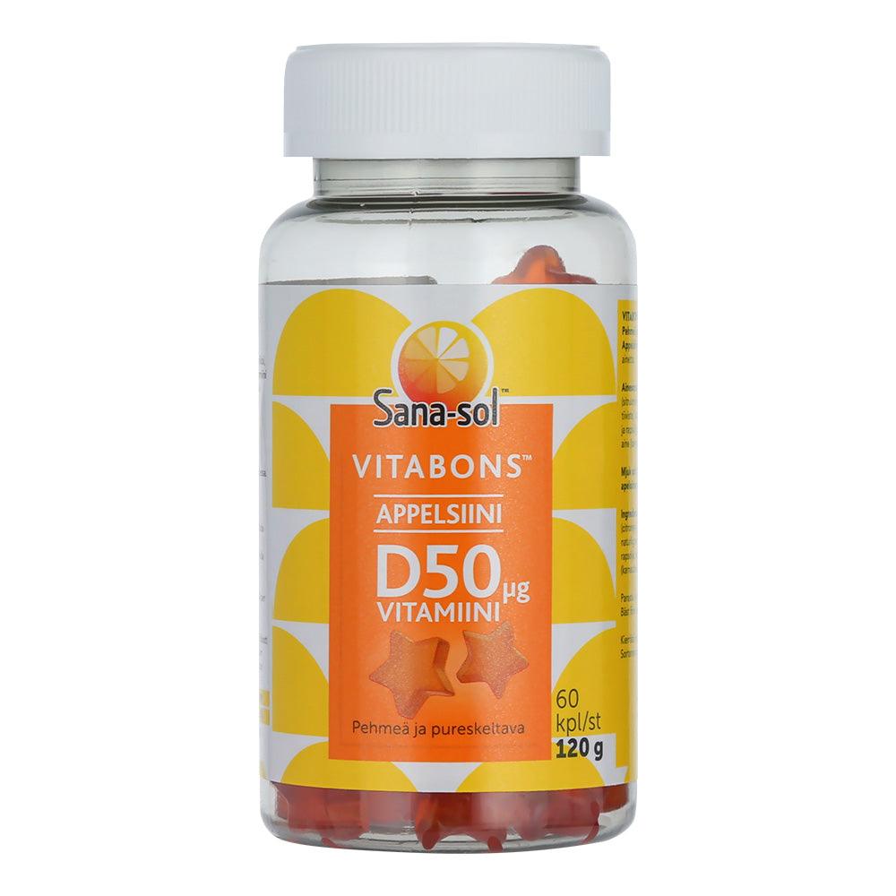 Sana-Sol Vitabons D-Vitamiini 50Mikrog - Apteekki 360 Helsinki - Verkkoapteekki